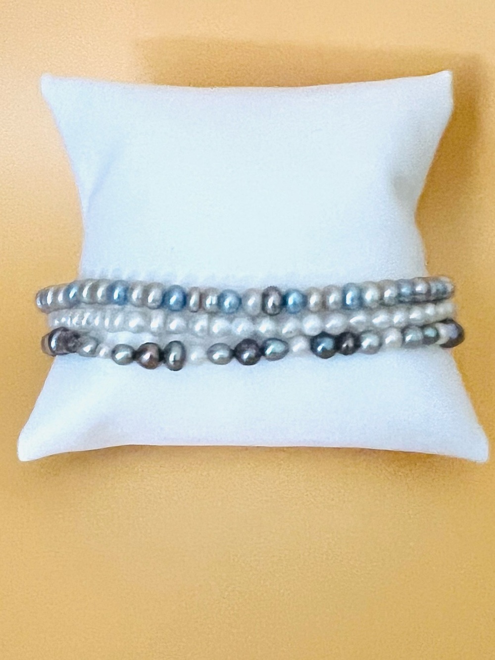 Multi color rice pearl bracelet silver plated clasp